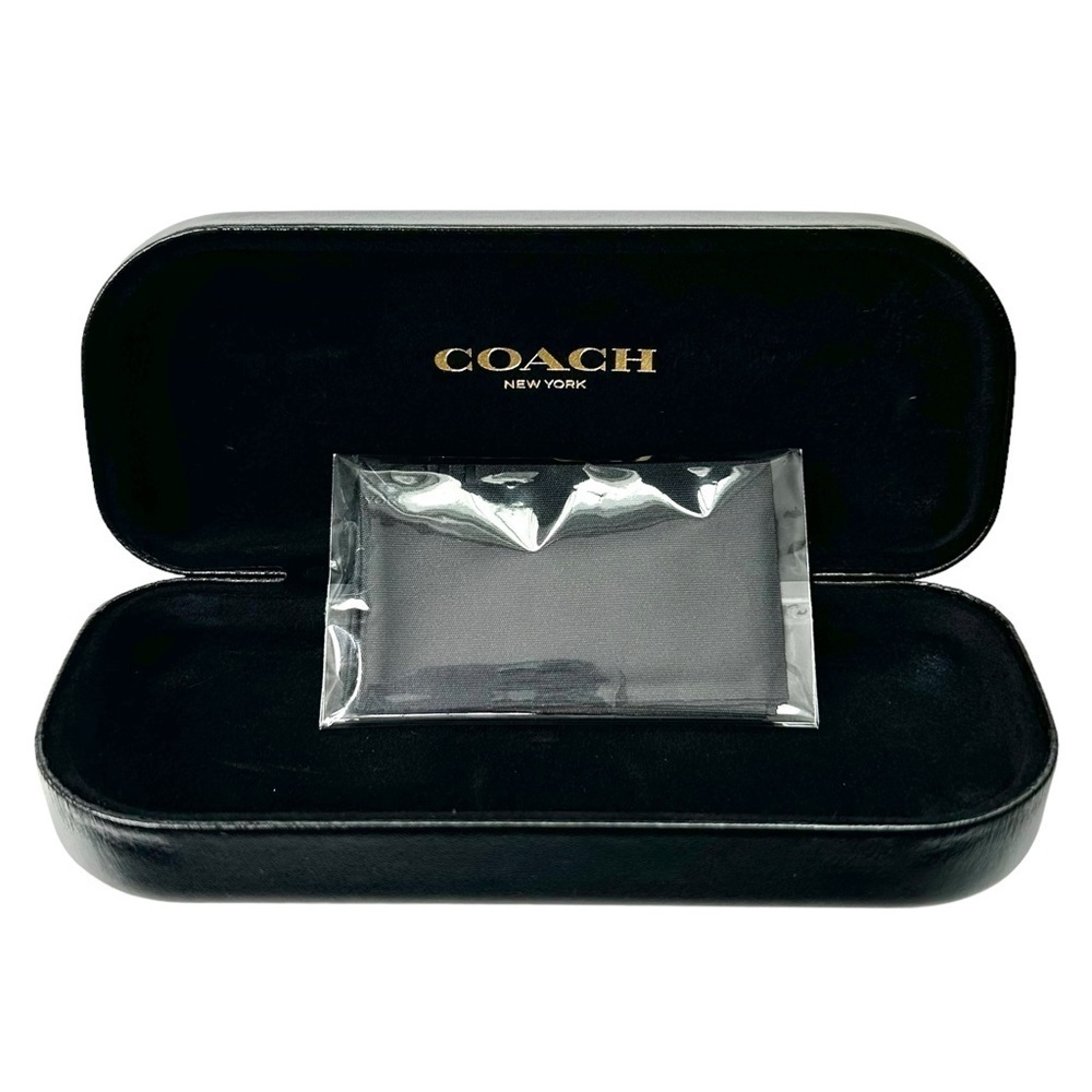 COACH Black Hard Shell Sunglasses Case with NEW Microfiber Lens Cloth